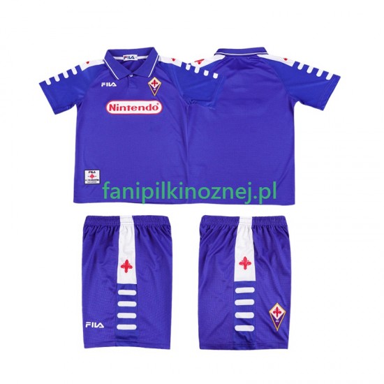Koszulka Fiorentina Retro 1998 1999 Domowa Krótkie Rękawy ,Dziecięca