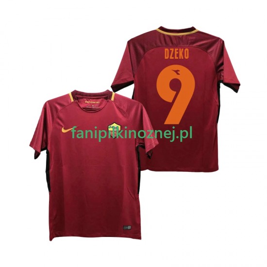 Koszulka AS Roma DZEKO 9 2017-2018 Retro Domowa Krótkie Rękawy ,Męska
