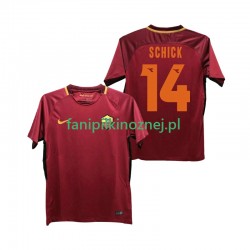 Koszulka AS Roma SCHICK 14 2017-2018 Retro Domowa Krótkie Rękawy ,Męska