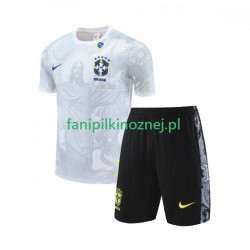 Reprezentacji Brazylii Biały JESUS Football Shirts 2024-2025 Domowa Krótkie Rękawy ,Dziecięca
