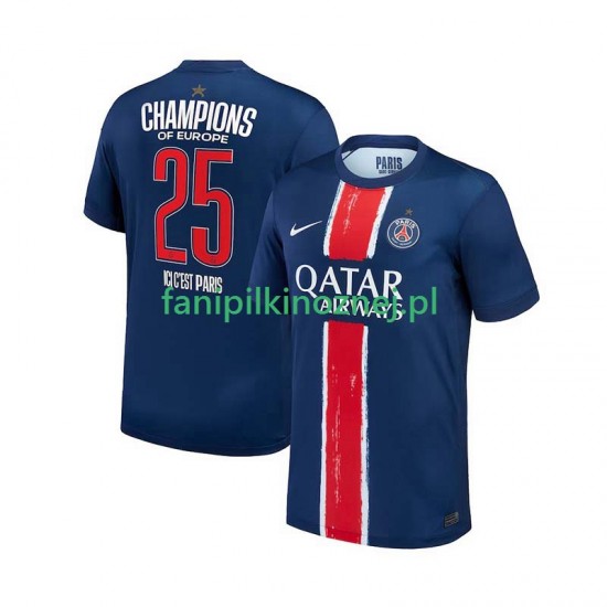 Koszulka Paris Saint-Germain Champion 2024-2025 Domowa Krótkie Rękawy ,Męska