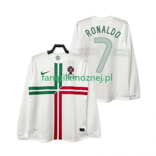 Koszulka Reprezentacji Portugalii Cristiano Ronaldo 7 2012 Retro Wyjazdowa Długie Rękawy ,Męska