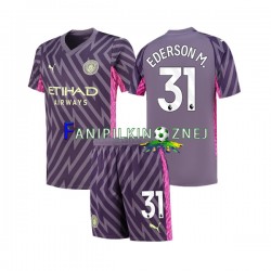 Koszulka Manchester City Ederson Moraes 31 Bramkarska 2023-2024 Wyjazdowa Krótkie Rękawy ,Dziecięca