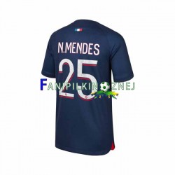 Koszulka Paris Saint-Germain N.Mendes 25 2023-2024 Domowa Krótkie Rękawy ,Męska