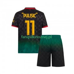 Koszulka AC Milan Christian Pulisic 11 2024-2025 Czwarty Krótkie Rękawy ,Dziecięca