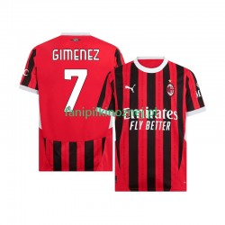 Koszulka AC Milan Santiago Gimenez 7 2024-2025 Domowa Krótkie Rękawy ,Męska