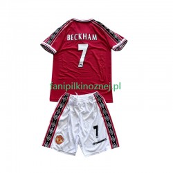 Koszulka Manchester United Beckham 7 Retro 1998 1999 Domowa Krótkie Rękawy ,Dziecięca