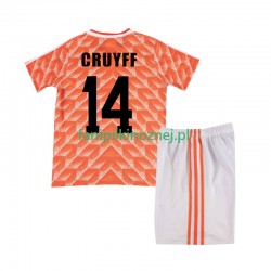 Koszulka Reprezentacji Holandii Cruyff 14 1988 Retro Domowa Krótkie Rękawy ,Dziecięca