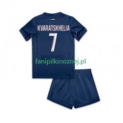 Koszulka Paris Saint-Germain Khvicha Kvaratskhelia 7 2024-2025 Domowa Krótkie Rękawy ,Dziecięca