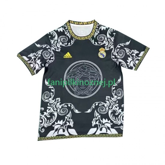 Koszulka Real Madryt Czarny Versace Edition 2024-2025 Domowa Krótkie Rękawy ,Męska Koszulka Real Madryt Czarny Versace Edition 2024-2025 Domowa Krótkie Rękawy ,Męska