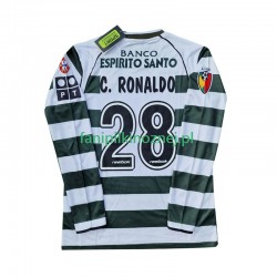 Koszulka Sporting CP Cristiano Ronaldo 28 2001 2003 Retro Domowa Długie Rękawy ,Męska
