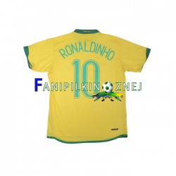 Koszulka Reprezentacji Brazylii RONALDINHO 10 Retro 2006 Domowa Krótkie Rękawy ,Męska