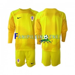 Koszulka Reprezentacji Chorwacji Bramkarska Mistrzostwa Świata 2022 Domowa Długie Rękawy ,Dziecięca