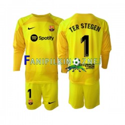 Koszulka FC Barcelona Ter Stegen 1 Bramkarska 2022-2023 Czwarty Długie Rękawy ,Dziecięca