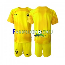 Koszulka Reprezentacji Francji Bramkarska Mistrzostwa Świata 2022 Trzeci Krótkie Rękawy ,Dziecięca