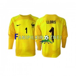 Koszulka Reprezentacji Francji Hugo Lloris 1 Bramkarska Mistrzostwa Świata 2022 Trzeci Długie Rękawy ,Męska