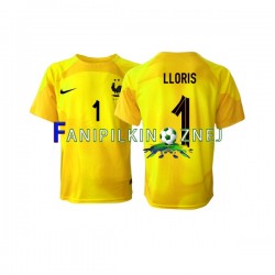 Koszulka Reprezentacji Francji Hugo Lloris 1 Bramkarska Mistrzostwa Świata 2022 Trzeci Krótkie Rękawy ,Męska