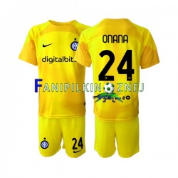 Koszulka Inter Mediolan Andre Onana 24 Bramkarska 2022-2023 Wyjazdowa Krótkie Rękawy ,Dziecięca
