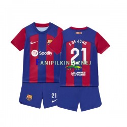 Koszulka FC Barcelona Frenkie de Jong 21 2023-2024 Domowa Krótkie Rękawy ,Dziecięca