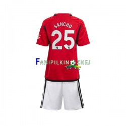 Koszulka Manchester United Sancho 25 2023-2024 Domowa Krótkie Rękawy ,Dziecięca