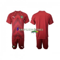 Koszulka Reprezentacji Maroka Bramkarska 2022 Domowa Krótkie Rękawy ,Dziecięca