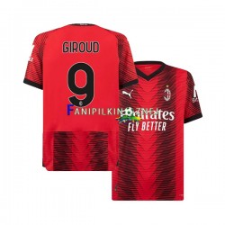 Koszulka AC Milan Olivier Giroud 9 2023-2024 Domowa Krótkie Rękawy ,Męska