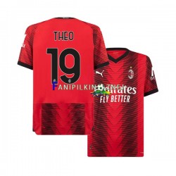 Koszulka AC Milan Theo Hernandez 19 2023-2024 Domowa Krótkie Rękawy ,Męska