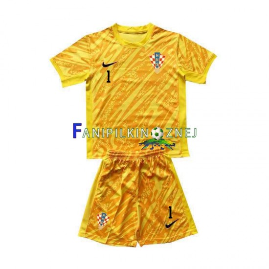 Koszulka Reprezentacji Chorwacji Livaković DOMINIK 1 Bramkarska ME 2024 Domowa Krótkie Rękawy ,Dziecięca
