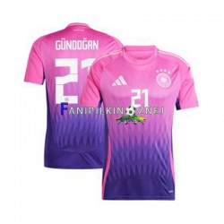 Koszulka Reprezentacji Niemiec Ilkay Gundogan 21 ME 2024 Wyjazdowa Krótkie Rękawy ,Męska