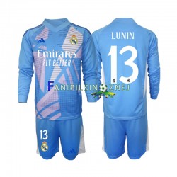 Koszulka Real Madryt Andriy Lunin 13 Bramkarska 2024-2025 Domowa Długie Rękawy ,Dziecięca