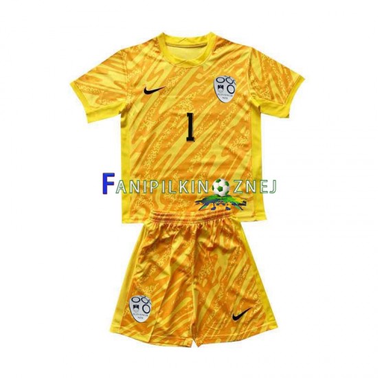 Koszulka Reprezentacji Słowenii Jan Oblak 1 Bramkarska ME 2024 Domowa Krótkie Rękawy ,Dziecięca