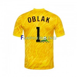 Koszulka Reprezentacji Słowenii Jan Oblak 1 Bramkarska ME 2024 Domowa Krótkie Rękawy ,Męska