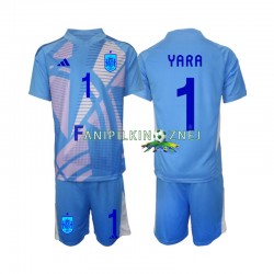 Koszulka Reprezentacji Hiszpanii David Raya 1 Bramkarska ME 2024 Domowa Krótkie Rękawy ,Dziecięca