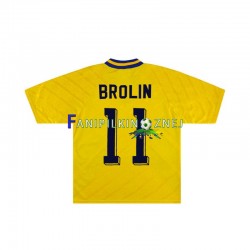 Koszulka Reprezentacji Szwecji Brolin 11 Retro 1994 Domowa Krótkie Rękawy ,Męska