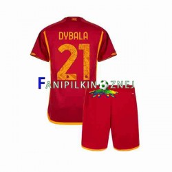 Koszulka AS Roma Paulo Dybala 21 2023-2024 Domowa Krótkie Rękawy ,Dziecięca