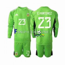 Koszulka Reprezentacji Argentyny Emiliano Martinez 23 Bramkarska Mistrzostwa Świata 2022 Domowa Długie Rękawy ,Dziecięca