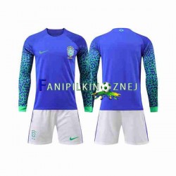 Koszulka Reprezentacji Brazylii Mistrzostwa Świata 2022 Wyjazdowa Długie Rękawy ,Dziecięca