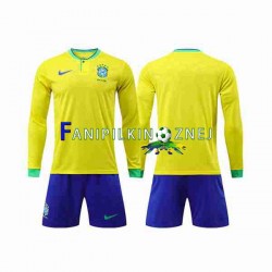 Koszulka Reprezentacji Brazylii Mistrzostwa Świata 2022 Domowa Długie Rękawy ,Dziecięca