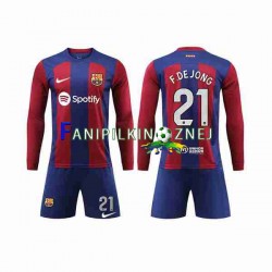 Koszulka FC Barcelona Frenkie de Jong 21 2023-2024 Domowa Długie Rękawy ,Dziecięca