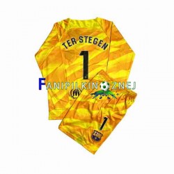 Koszulka FC Barcelona Ter Stegen 1 Bramkarska 2023-2024 Czwarty Długie Rękawy ,Dziecięca