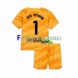 Koszulka FC Barcelona Ter Stegen 1 Bramkarska 2023-2024 Czwarty Krótkie Rękawy ,Dziecięca