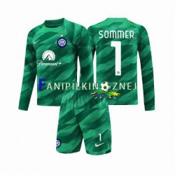Koszulka Inter Mediolan Sommer 1 Bramkarska 2023-2024 Wyjazdowa Długie Rękawy ,Dziecięca