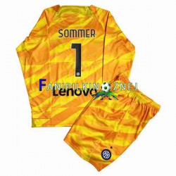 Koszulka Inter Mediolan Sommer 1 Bramkarska 2023-2024 Domowa Długie Rękawy ,Dziecięca