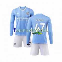 Koszulka Manchester City Phil Foden 47 2023-2024 Domowa Długie Rękawy ,Dziecięca