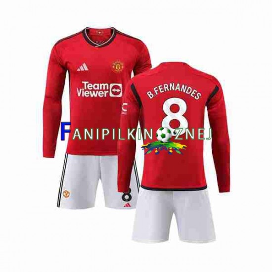 Koszulka Manchester United B Fernandes 8 2023-2024 Domowa Długie Rękawy ,Dziecięca