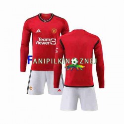 Koszulka Manchester United 2023-2024 Domowa Długie Rękawy ,Dziecięca