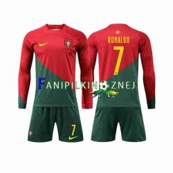 Koszulka Reprezentacji Portugalii Ronaldo 7 Mistrzostwa Świata 2022 Domowa Długie Rękawy ,Dziecięca