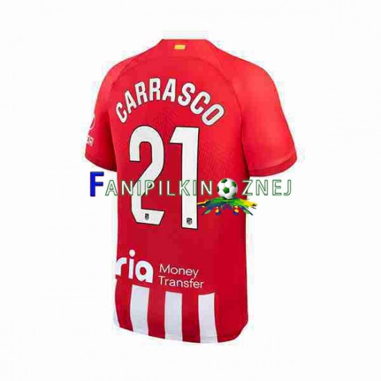 Koszulka Atlético Madryt 2 Yannick Carrasco 21 2023-2024 Domowa Krótkie Rękawy ,Męska