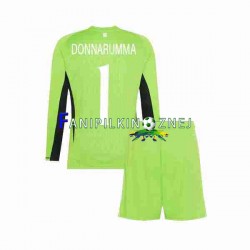 Koszulka Reprezentacji Włoch Donnarumma 1 Bramkarska 2023 Domowa Długie Rękawy ,Dziecięca