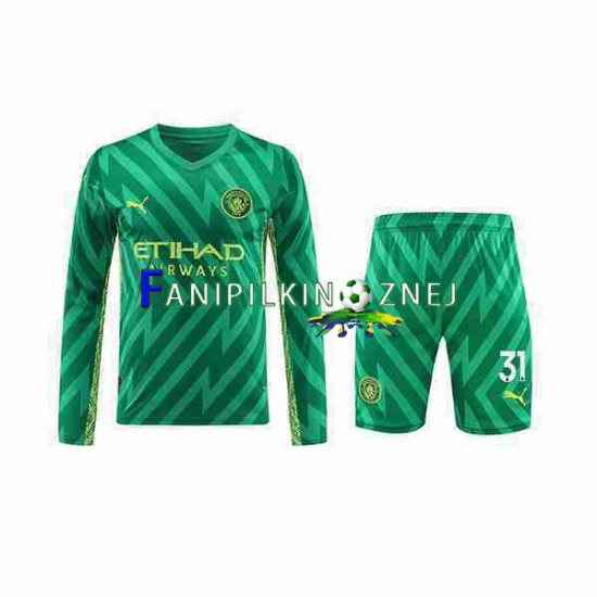Koszulka Manchester City Ederson Moraes 31 Bramkarska 2023-2024 Domowa Długie Rękawy ,Dziecięca